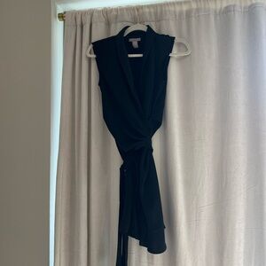 H&M Black Asymmetrical Wrap Dress